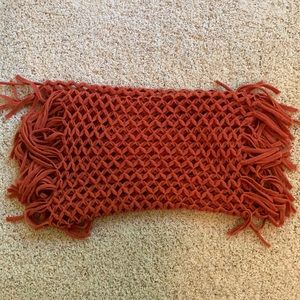 Rust orange infinity scarf